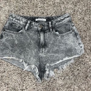 Pacsun acid wash grey denim shorts